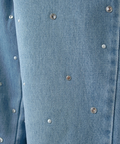 「one after another NICE CLAUP」 デニムパンツ MEDIUM インディゴブルー レディース_画像9