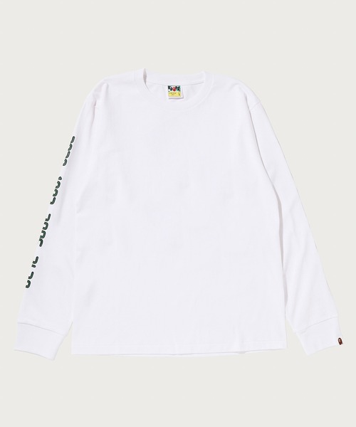 A BATHING APE 長袖 Tシャツ ホワイト A BATHING APE（アベイシングエイプ） tシャツ BAPE CARD GRAPHIC LONG