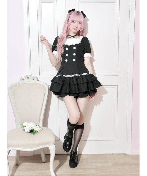 NOEMIE（ノエミー） ワンピース 半袖 リボンヨークコットンフリル