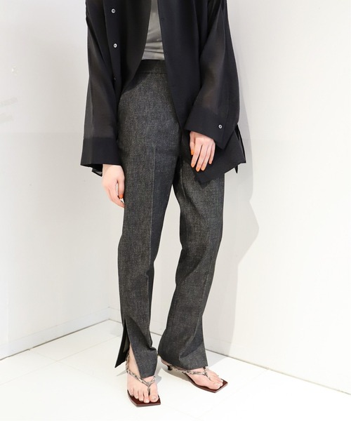 「CITYSHOP」 デニムパンツ 36 グレー レディース_画像6