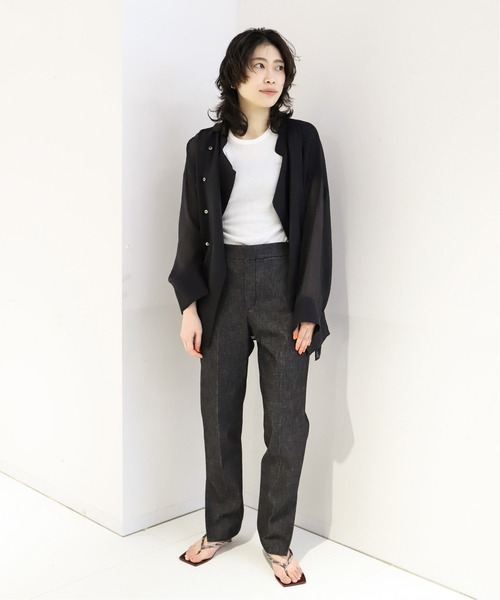 「CITYSHOP」 デニムパンツ 36 グレー レディース_画像8