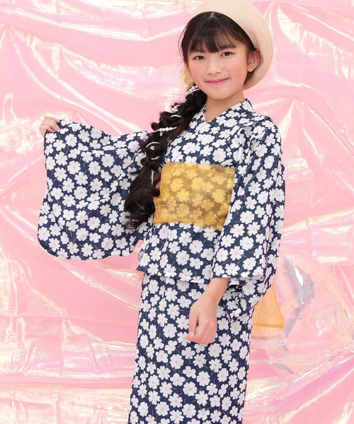 MIKI HOUSE（ミキハウス） 浴衣 さくらしぐれ柄浴衣 キッズ 子供