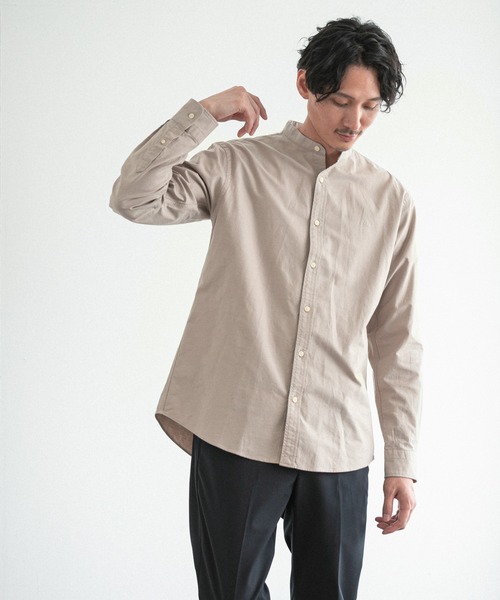 AWORDシャツ GLOBAL WORK シャツ オックスフォードバンドカラーシャツ/952744