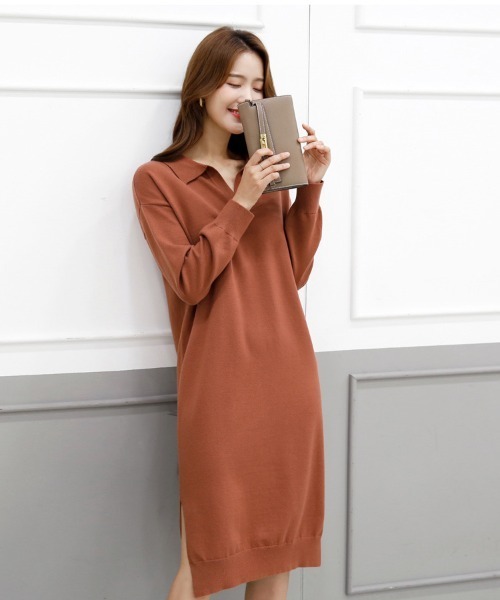 スキッパーニットワンピース SNIDEL｜スキッパーニットワンピース | Rakuten Fashion(楽天