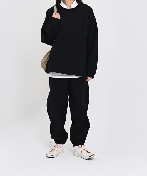 セットアップ オーバーサイズナイロントップス×ナイロンジョガーパンツ