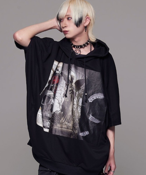 お気にいるパーカー Civarize シヴァーライズ プリントポンチョパーカー トップス メンズファッション ファッション 11 6 Roisingraham Com