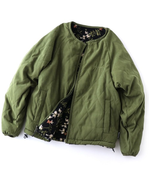 gym master（ジムマスター） ノーカラーコート コート キルトxボア