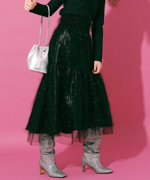 MAISON SPECIAL（メゾンスペシャル） ロング スカート メタリック