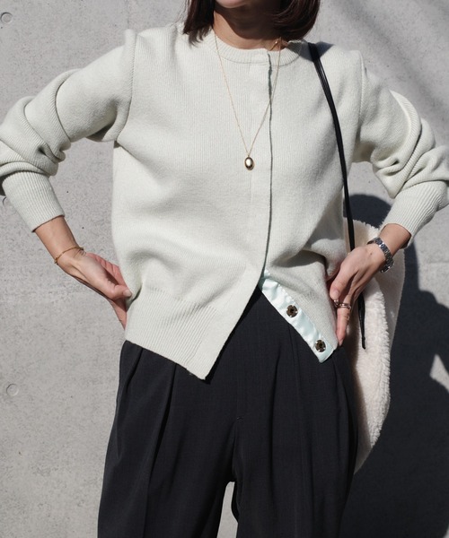 AKTE（アクテ） カーディガン ボタンフライニットカーディガン