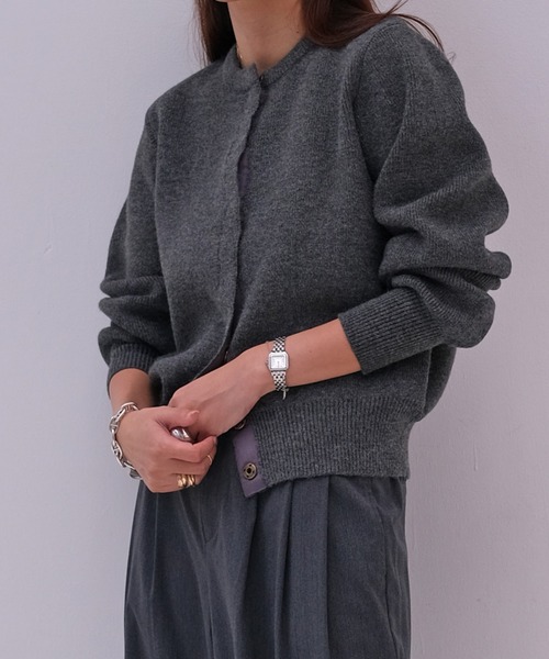 AKTE（アクテ） カーディガン ボタンフライニットカーディガン