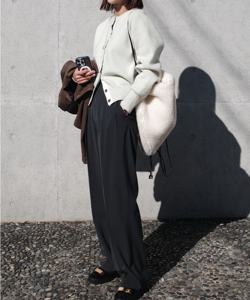 AKTE（アクテ） カーディガン ボタンフライニットカーディガン