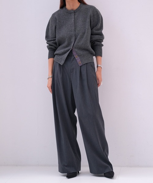 AKTE（アクテ） カーディガン ボタンフライニットカーディガン