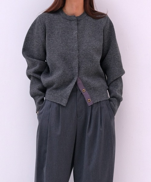 AKTE（アクテ） カーディガン ボタンフライニットカーディガン