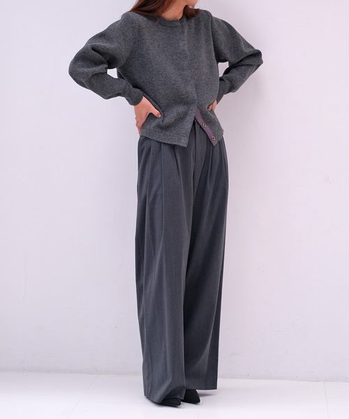 AKTE（アクテ） カーディガン ボタンフライニットカーディガン