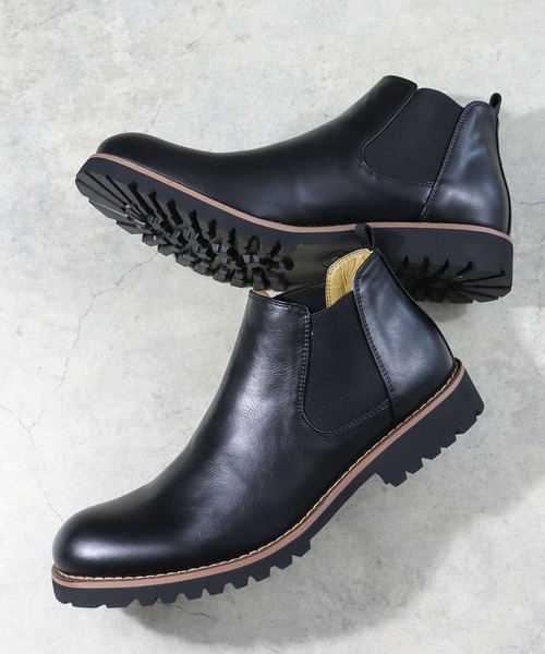 AAA+（サンエープラス） ブーツ 軽量ソール サイドゴアブーツ メンズ