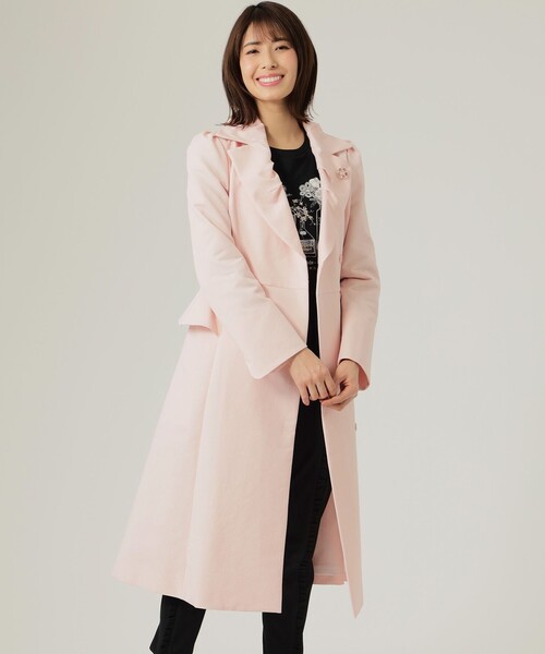 美品 大きいサイズ46 To Be Chic トゥービーシック タフタコート ジャ