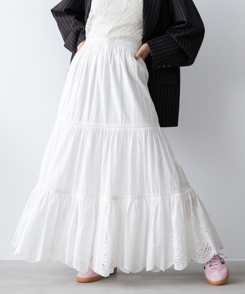 RAGEBLUE（レイジブルー） スカート コットンレースロングスカート