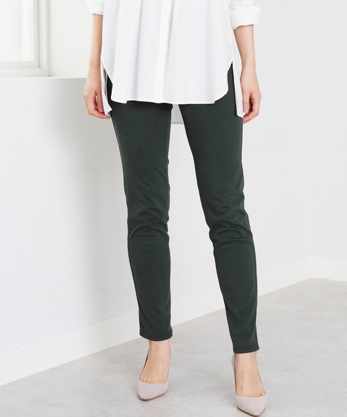 BELLUNA パンツ 美ストレッチ素材レギンスパンツ股下73cm