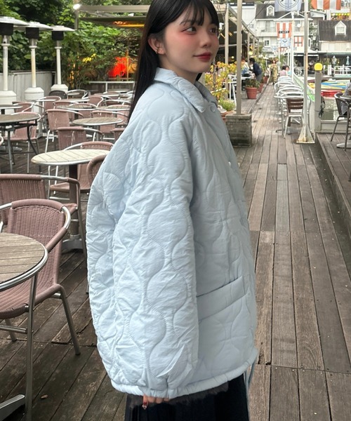 Ada. ブルゾン アウター 軽く羽織れるあったかもこもこ裏地 ステン