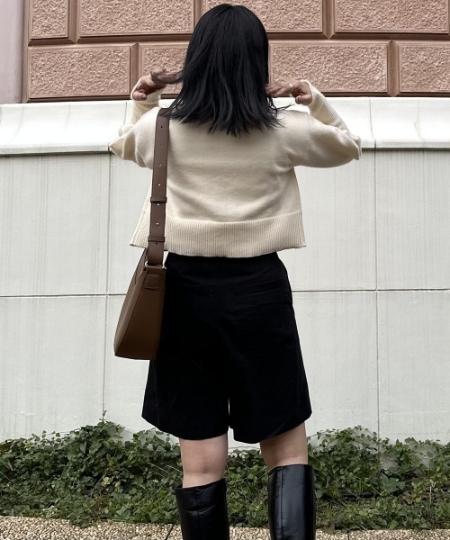 エヘカソポ　ぽこぽこニットカーディガン　ぽわん袖　ナチュラル　短丈　ケーブル編み ぽわん袖のぽこぽこボレロ風カーディガン｜uzu. さんコラボ