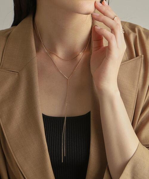 COCOSHNIK（ココシュニック） ネックレス K10キヘイフリンジY