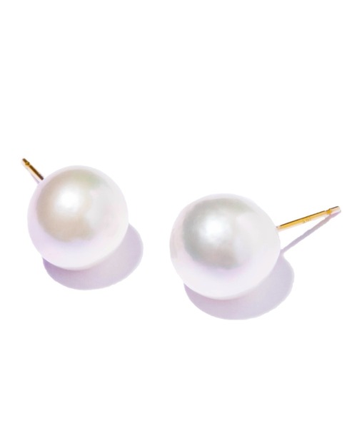 ピアス 「les bonbon」large stud pearl pierce / ラージ スタッド パール ピアス レディースの画像
