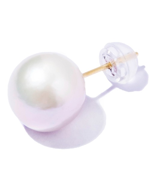 ピアス 「les bonbon」large stud pearl pierce / ラージ スタッド パール ピアス レディースの画像