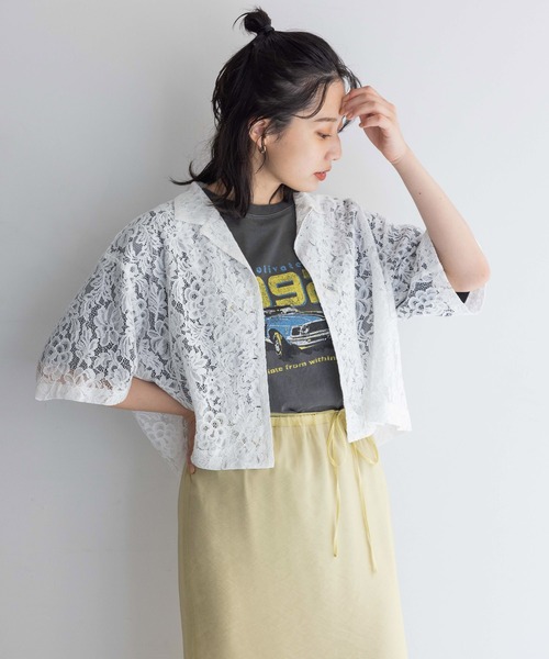 LOWRYS FARM スカート レイヤードシアーサテンスカート 129645