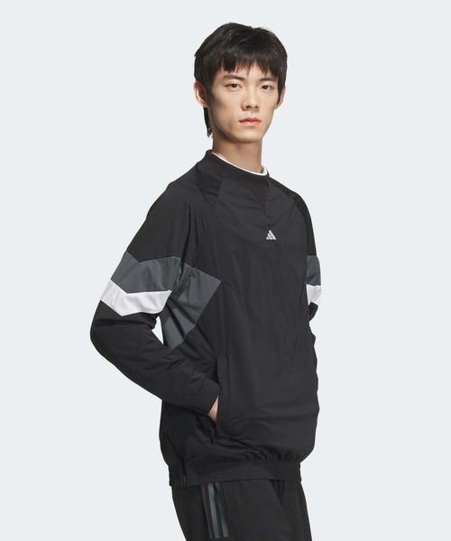 adidas WIND. RDY アーカイブデザイン サイドジップ付き プル
