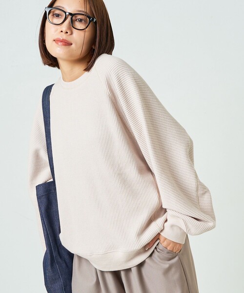 tシャツ Tシャツ 限定展開 ワッフル ラグラン ボリューム トップス 