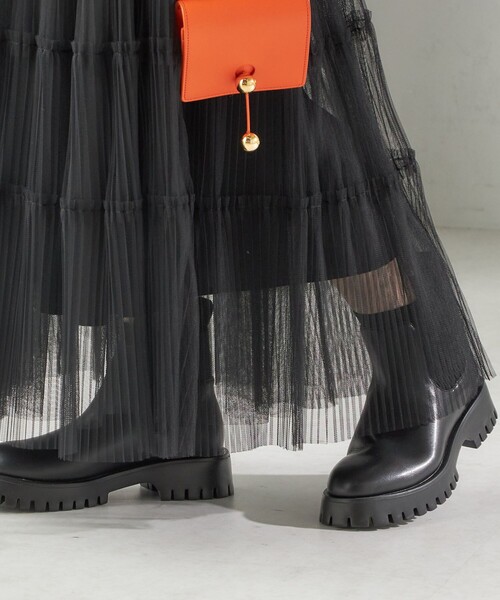 SHIPS（シップス） ブーツ HAMON:ショート ニット ブーツ（晴雨兼用