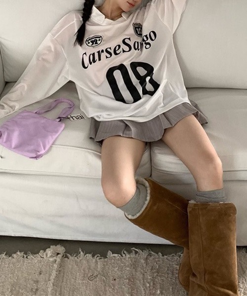 LYEON tシャツ オーバーサイズユニフォームトップス