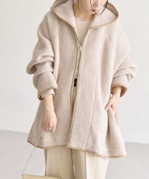 美品✨ダイアグラム ラクーンファー付きリバーシブルポンチョコート ケープ 30％OFF】【会員割引適用無し】【Merfirge】カシミヤ & ウール