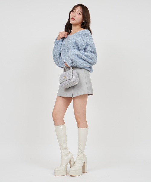 ロイヤルパーティー キャンディーニット パープル 美品 ROYAL PARTY（ロイヤルパーティー）の「ふわふわケーブルニット
