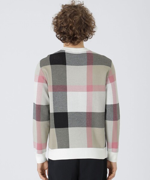 ロゴチェックニット BLACK LABEL CRESTBRIDGE セーター ニット ドライノヴァ(R