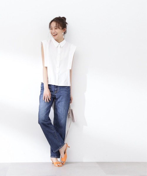 「N.（N. Natural Beauty Basic）」 半袖シャツ MEDIUM ブルー レディース N.Natural Beauty Basic 「N.（N. Natural Basic）」 半袖シャツ
