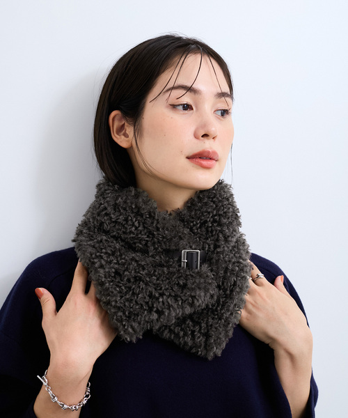 スピックアンドスパン　HELENMOOREヘレンムーア　フェイクファースカーフ HELEN MOORE / ヘレンムーア フェイクファースカーフ | スピック