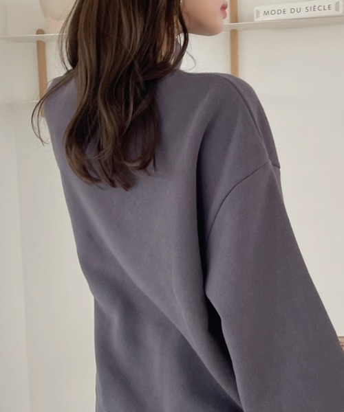 TREOVER トレーナー スウェット 裏起毛 ビッグプルオーバー レディース