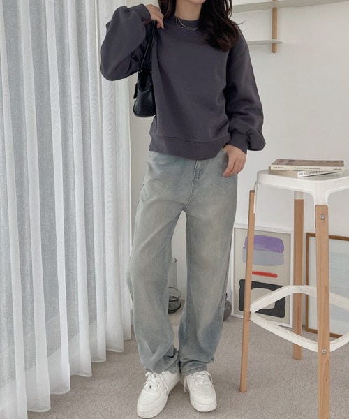 TREOVER トレーナー スウェット 裏起毛 ビッグプルオーバー レディース