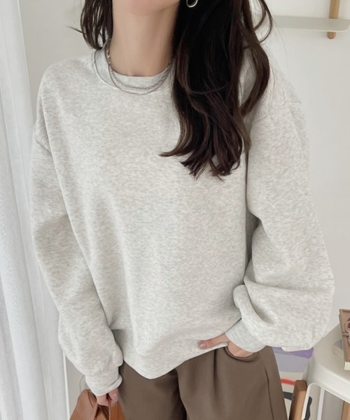 TREOVER トレーナー スウェット 裏起毛 ビッグプルオーバー レディース