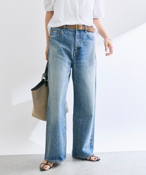 MONN.:.(モン)】ライトデニムワイドパンツ | RIVE DROITE(リヴドロワ