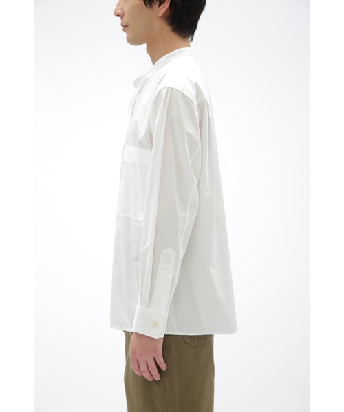 トップス MHL. 18SS Garment Dye Poplin-White/S MHL. シャツ GARMENT DYE COTTON POPLIN メンズ : ZOZOTOWN