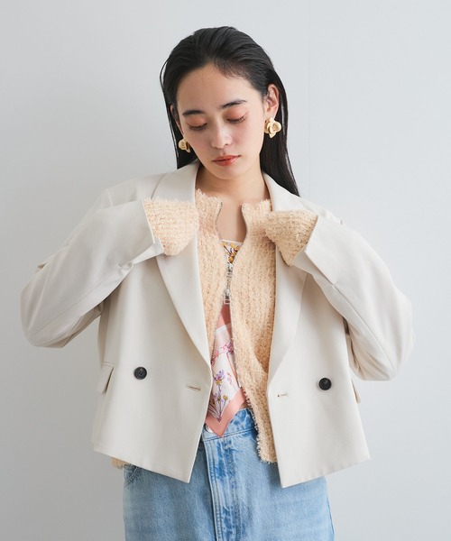 VIS（ビス） ジャケット テーラードジャケット 「洗える」ダブル