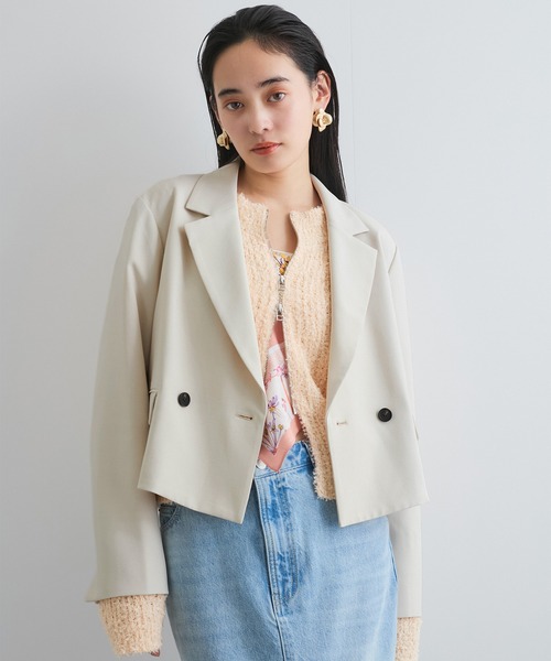 80s BISBIS 短丈 テーラードジャケット ショート丈杢柄カットテーラードジャケット Biz ｜ メンズファッション