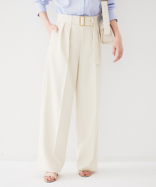 定価13200円‼️make ai プリーツ付きタックパンツ Re:EDIT パンツ 「2025 SUMMER COLLECTION」「低身長/高身長