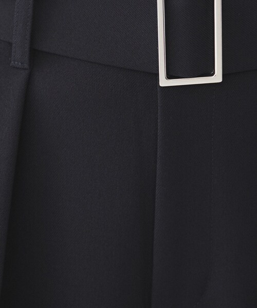 UNTITLED（アンタイトル） パンツ ベルト付き2タックパンツ レディース