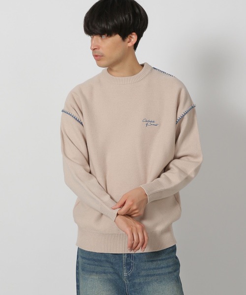 セーター ニット バック刺繍ステッチニットプルオーバー / 287579 メンズ レディース | LAKOLE | 06