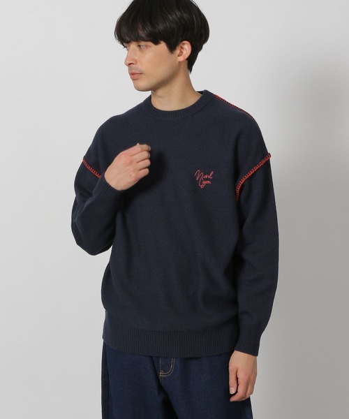 セーター ニット バック刺繍ステッチニットプルオーバー / 287579 メンズ レディース | LAKOLE | 09