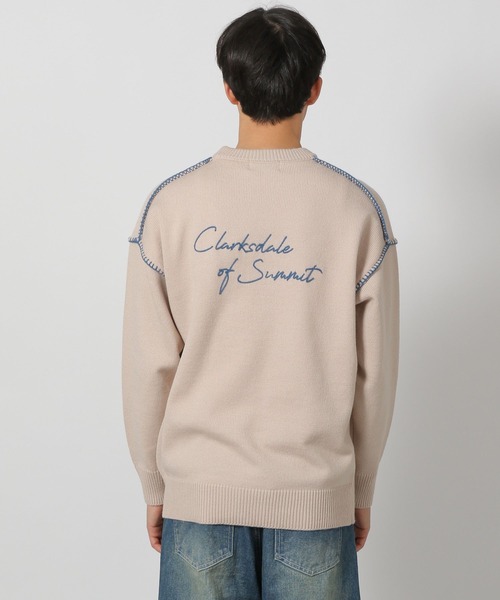 セーター ニット バック刺繍ステッチニットプルオーバー / 287579 メンズ レディース | LAKOLE | 14