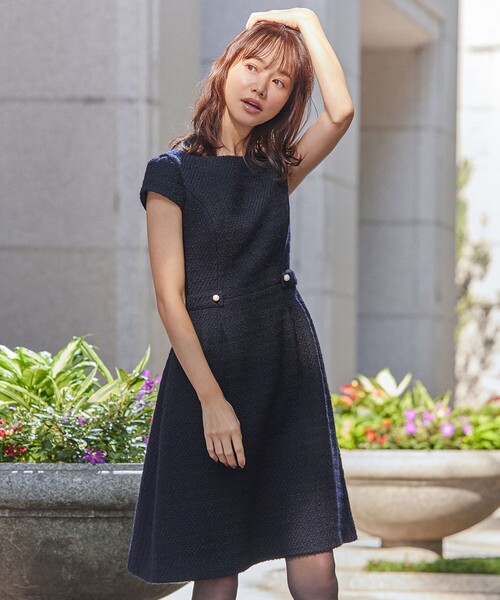 美品☆TOCCA半袖ワンピース ネイビー サイズ2 TOCCA(トッカ